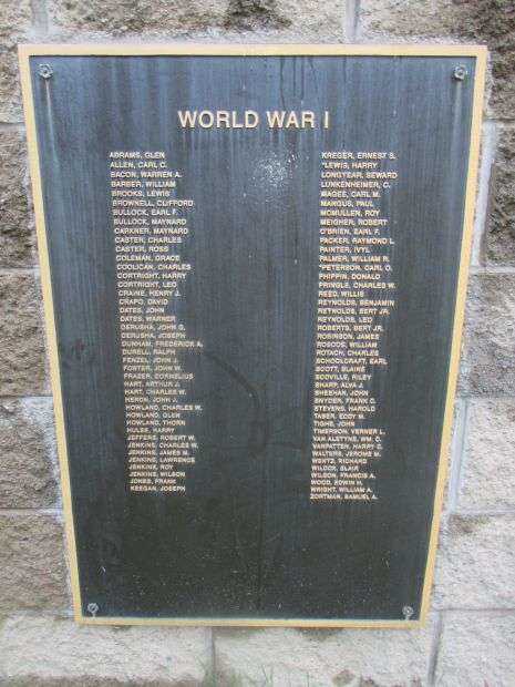 RED CREEK WAR VETERANS MEMORIAL BACK PLAQUE A