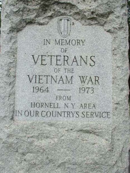 HORNELLSVILLE WAR VETERANS MEMORIAL STONE F