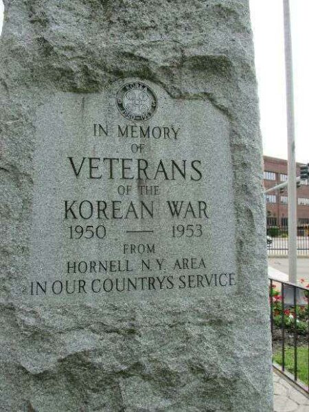 HORNELLSVILLE WAR VETERANS MEMORIAL STONE E