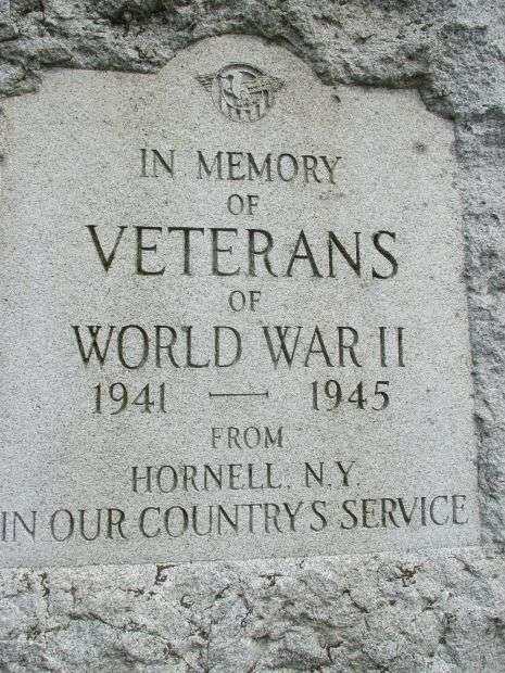 HORNELLSVILLE WAR VETERANS MEMORIAL STONE D
