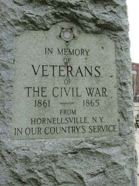 HORNELLSVILLE WAR VETERANS MEMORIAL STONE A