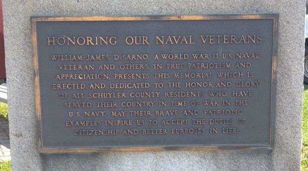 SCHUYLER COUNTY NAVAL VETERANS MEMORIAL