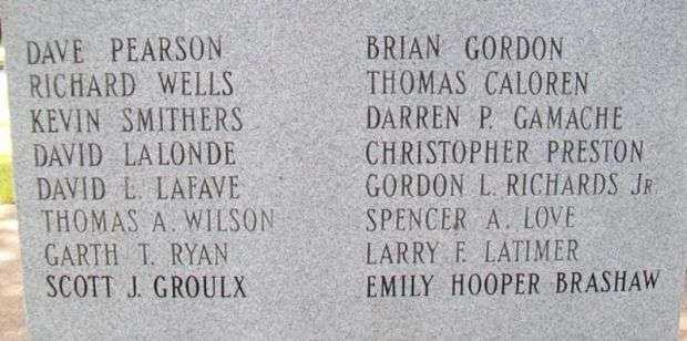 OGDENSBURG PERSIAN GULF WAR MEMORIAL BACK