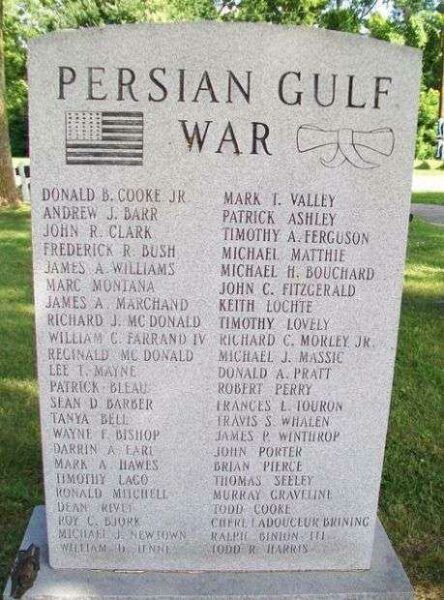 OGDENSBURG PERSIAN GULF WAR MEMORIAL FRONT