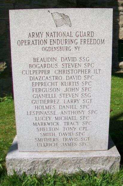 OGDENSBURG OPERATION ENDURING FREEDOM MEMORIAL