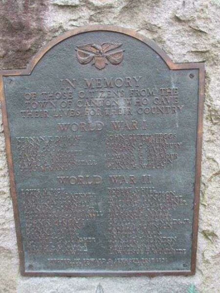 CANTON WORLD WAR I AND WORLD WAR II MEMORIAL
