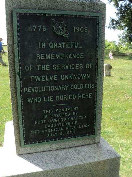 TWELVE UNKNOWN REVOLUTIONARY SOLDIERS WAR MEMORIAL PLAQUE