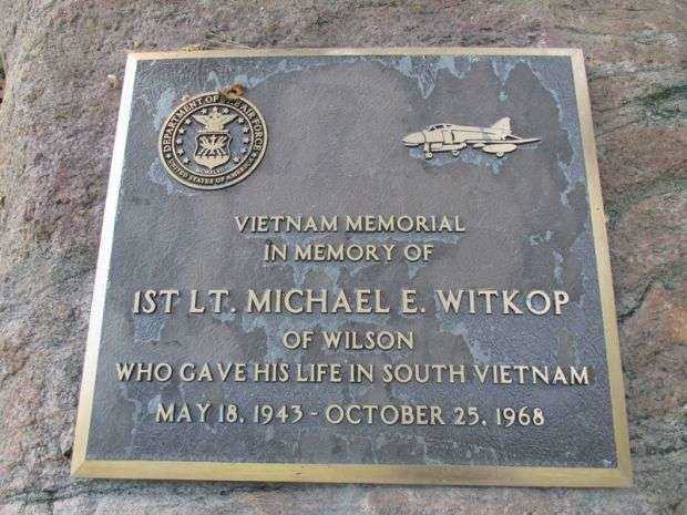 1ST LT. MICHAEL E. WITKOP WAR MEMORIAL PLAQUE