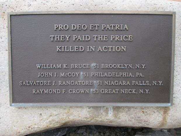 FOR GOD AND COUNTRY NIAGARA UNIVERSITY VETERANS’ MEMORIAL PLAQUE G