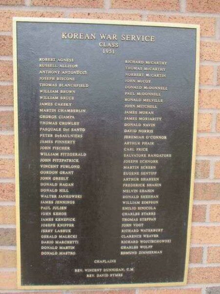 FOR GOD AND COUNTRY NIAGARA UNIVERSITY VETERANS’ MEMORIAL PLAQUE C