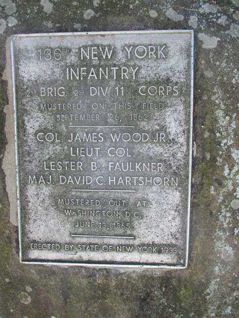136TH NEW YORK INFANTRY WAR MEMORIAL BACK PLAQUE
