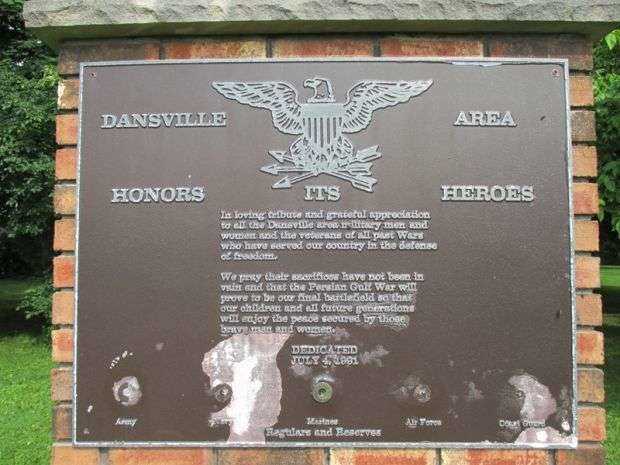 DANSVILLE AREA HEROES MEMORIAL PLAQUE