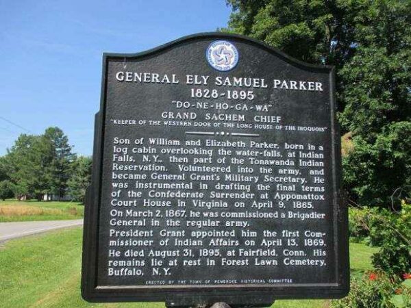 GENERAL ELY SAMUEL PARKER MEMORIAL MARKER