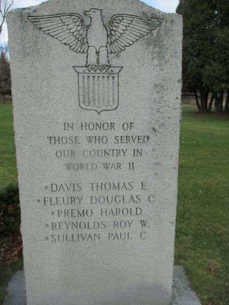 CONSTABLE WORLD WAR II MEMORIAL FRONT