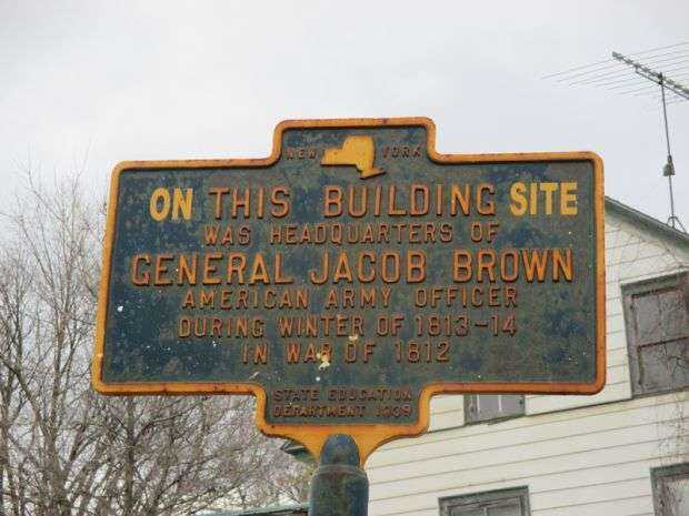 GENERAL JACOB BROWN WAR MEMORIAL MARKER