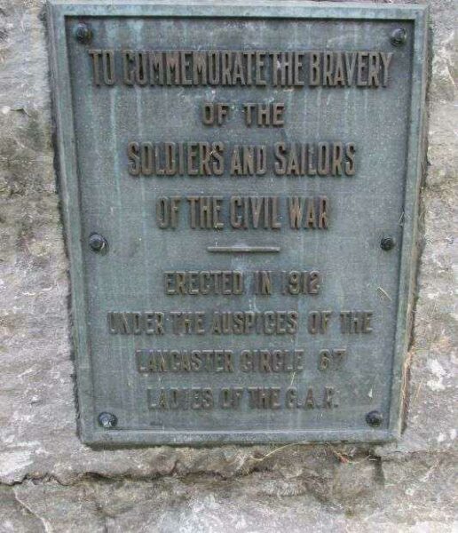 LANCASTER CIVIL WAR MEMORIAL PLAQUE