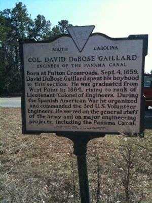 COL. DAVID DUBOSE GAILLARD MEMORIAL MARKER