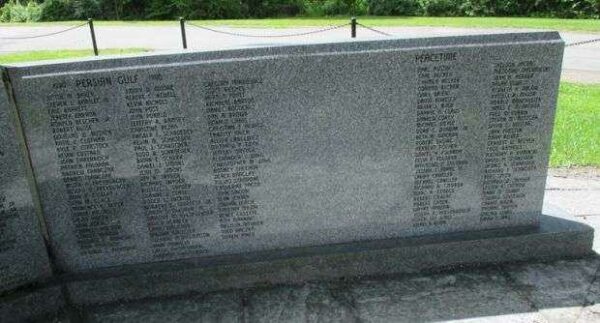 HOLLAND WAR MEMORIAL RIGHT STONE BACK