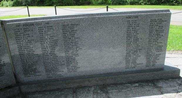 HOLLAND WAR MEMORIAL RIGHT STONE BACK
