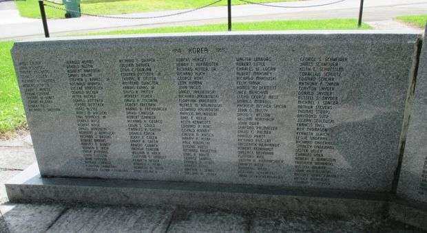 HOLLAND WAR MEMORIAL LEFT STONE BACK