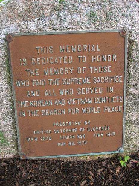 UNIFIED VETERANS OF CLARENCE KOREAN AND VIETNAM CONFLICTS MEMORIAL