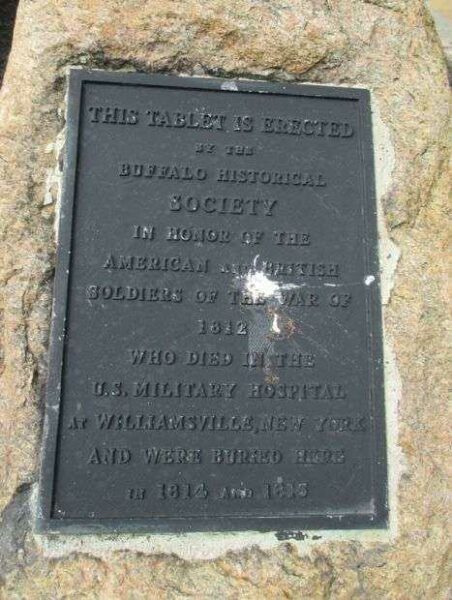 WAR OF 1812 CEMETERY MEMORIAL PLAQUE