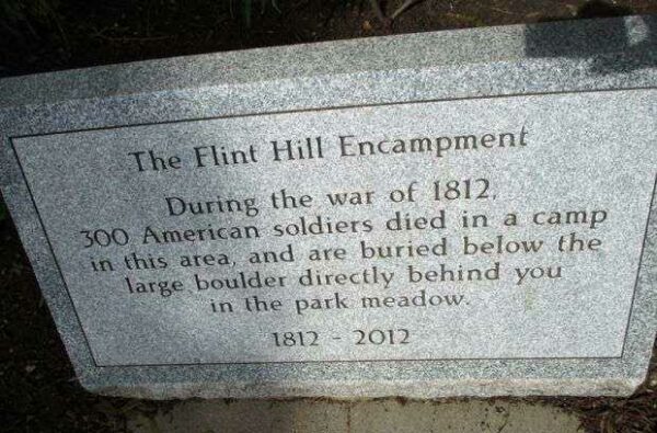 THE FLINT HILL ENCAMPMENT WAR MEMORIAL TABLET