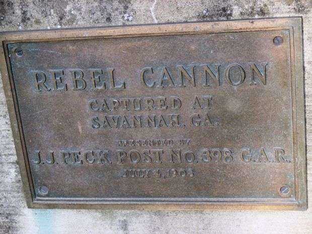 REBEL CANNON CIVIL WAR MEMORIAL PLAQUE