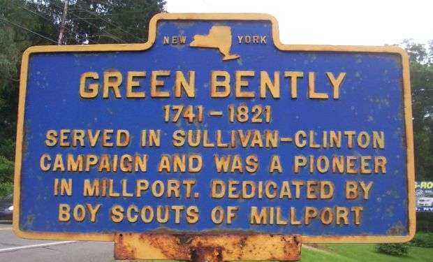 GREEN BENTLY REVOLUTIONARY WAR SOLDIER MEMORIAL MARKER