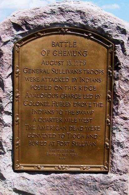 BATTLE OF CHEMUNG REVOLUTIONARY WAR MEMORIAL FRONT