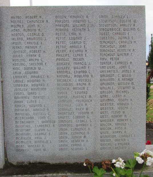 FAIR HAVEN AND TOWN OF STERLING WAR MEMORIAL RIGHT STONE