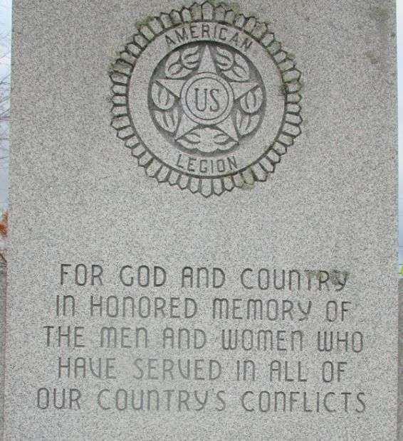 AMERICAN LEGION POST 658 WAR MEMORIAL DEDICATION STONE