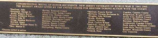 NORTH PLAINFIELD WORLD WAR II 50TH ANNIVERSARY COMMEMORATIVE MEMORIAL PLAQUE F