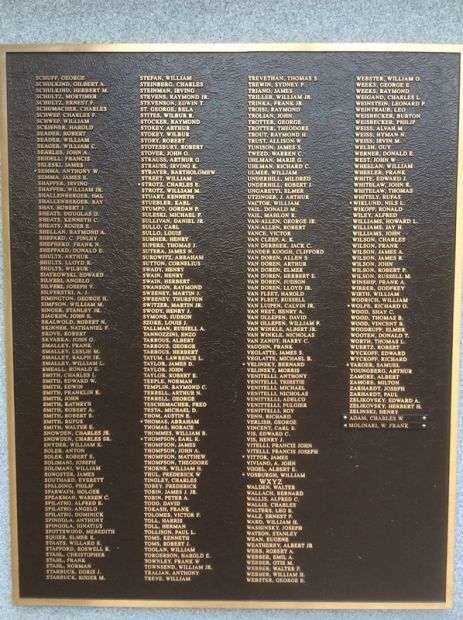 NORTH PLAINFIELD WORLD WAR II 50TH ANNIVERSARY COMMEMORATIVE MEMORIAL PLAQUE E