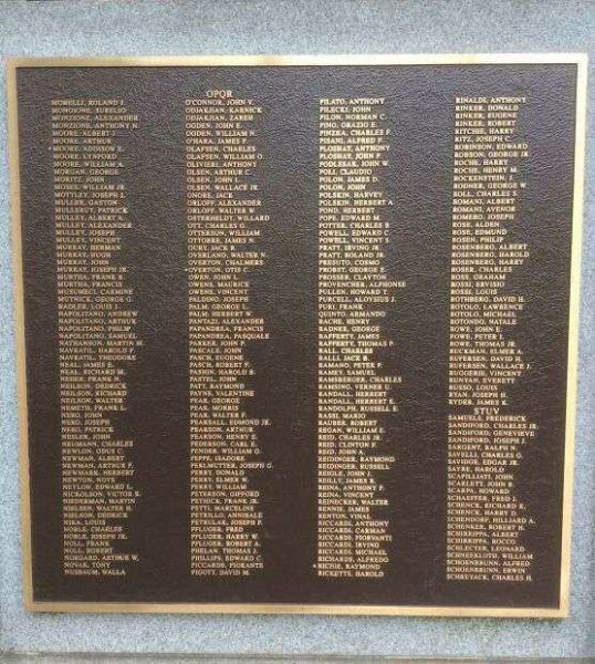 NORTH PLAINFIELD WORLD WAR II 50TH ANNIVERSARY COMMEMORATIVE PLAQUE D