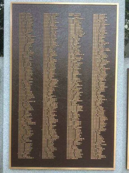 NORTH PLAINFIELD WORLD WAR II 50TH ANNIVERSARY COMMEMORATIVE MEMORIAL PLAQUE C