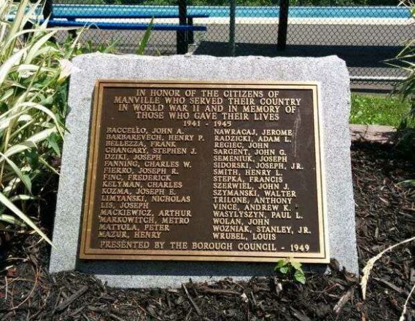MANVILLE WORLD WAR II MEMORIAL