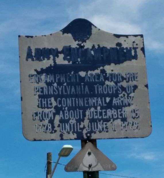 ARMY ENCAMPMENT REVOLUTIONARY WAR MEMORIAL MARKER