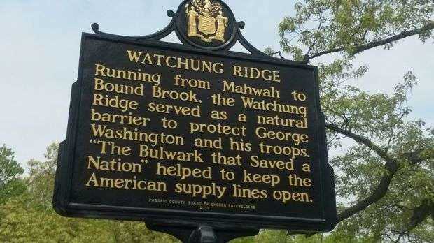 WATCHUNG RIDGE REVOLUTIONARY WAR MEMORIAL MARKER
