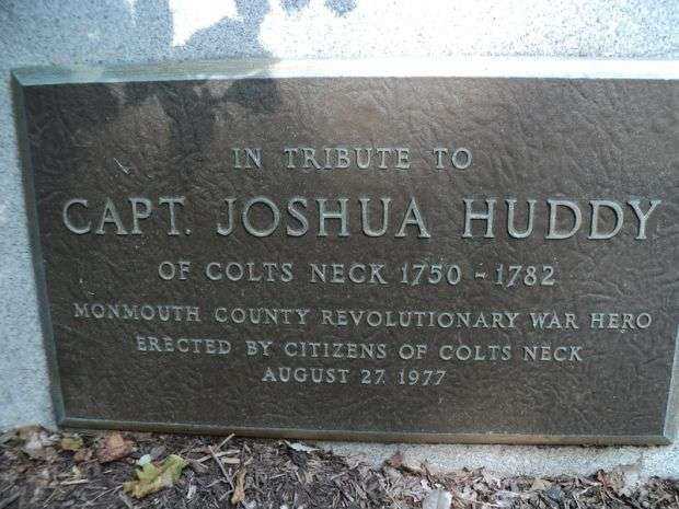 CAPT. JOSHUA HUDDY REVOLUTIONARY WAR MEMORIAL PLAQUE