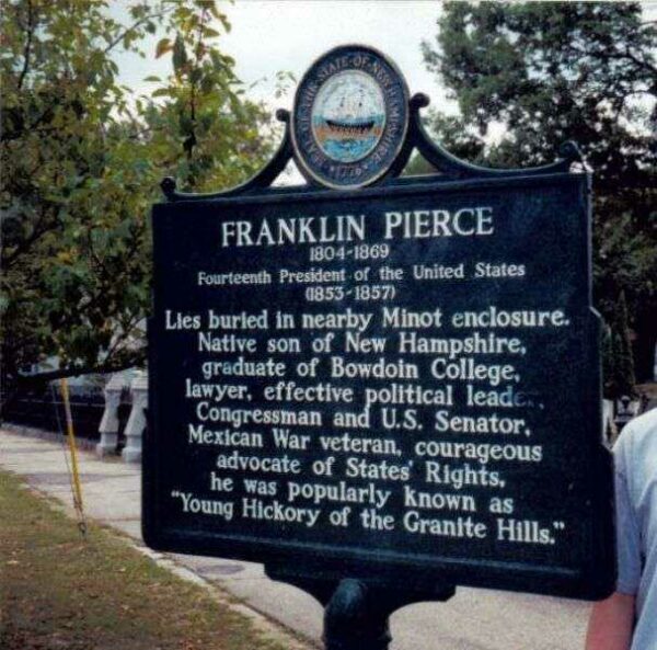 FRANKLIN PIERCE WAR MEMORIAL MARKER