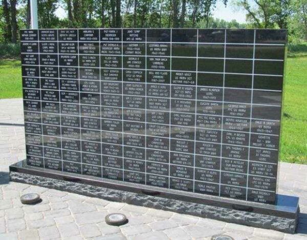 SHIOCTON AREA VETERANS MEMORIAL RIGHT STONE