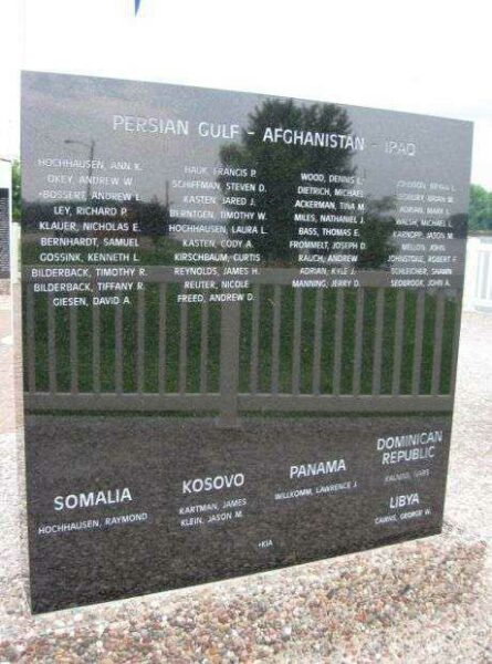 THE CASSVILLE VETERANS MEMORIAL PANEL H