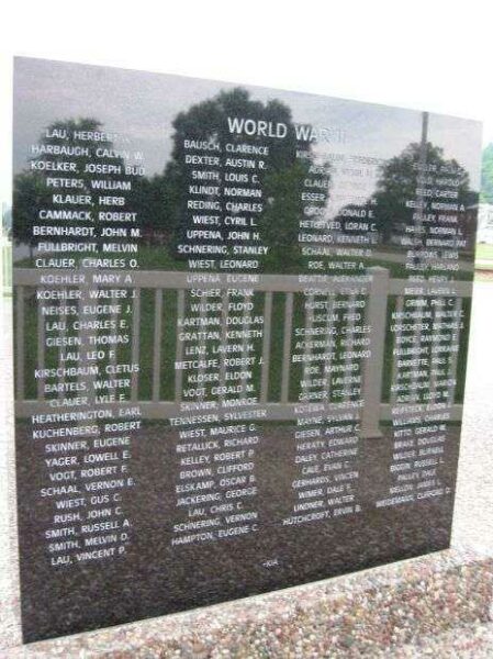 THE CASSVILLE VETERANS MEMORIAL PANEL C
