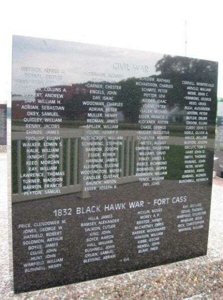 THE CASSVILLE VETERANS MEMORIAL PANEL A
