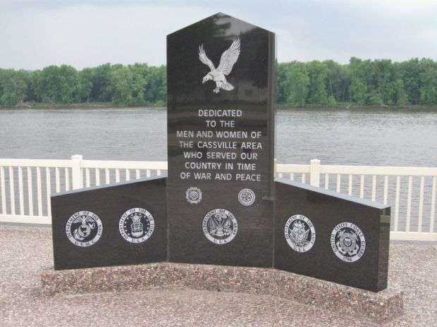 THE CASSVILLE VETERANS MEMORIAL DEDICATION STONE B