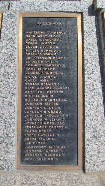 EAU CLAIRE COUNTY WAR MEMORIAL PLAQUE F