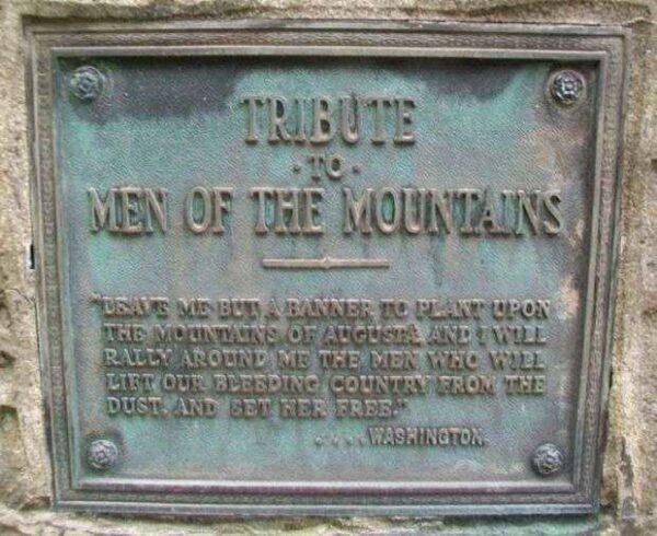 TRIBUTE TO MEN OF THE MOUNTAINS MEMORIAL PLAQUE A