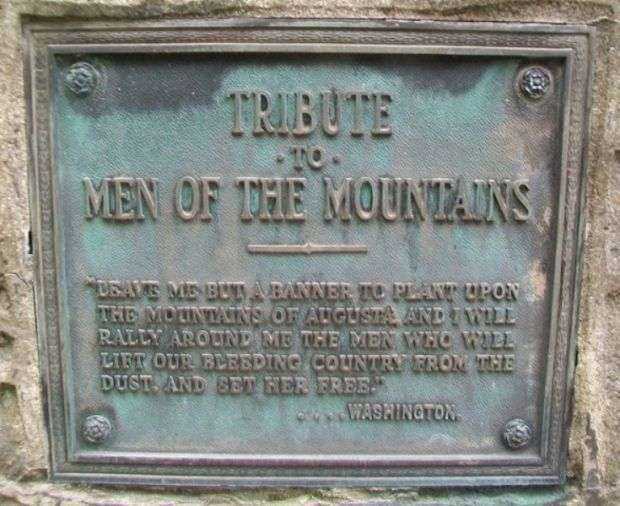 TRIBUTE TO MEN OF THE MOUNTAINS MEMORIAL PLAQUE A