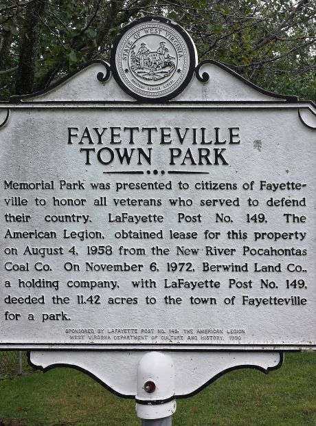 FAYETTEVILLE TOWN PARK MEMORIAL MARKER